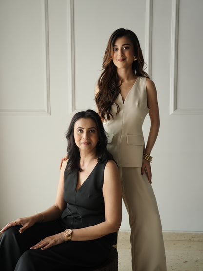 Tailored Waistcoat Ensemble Black