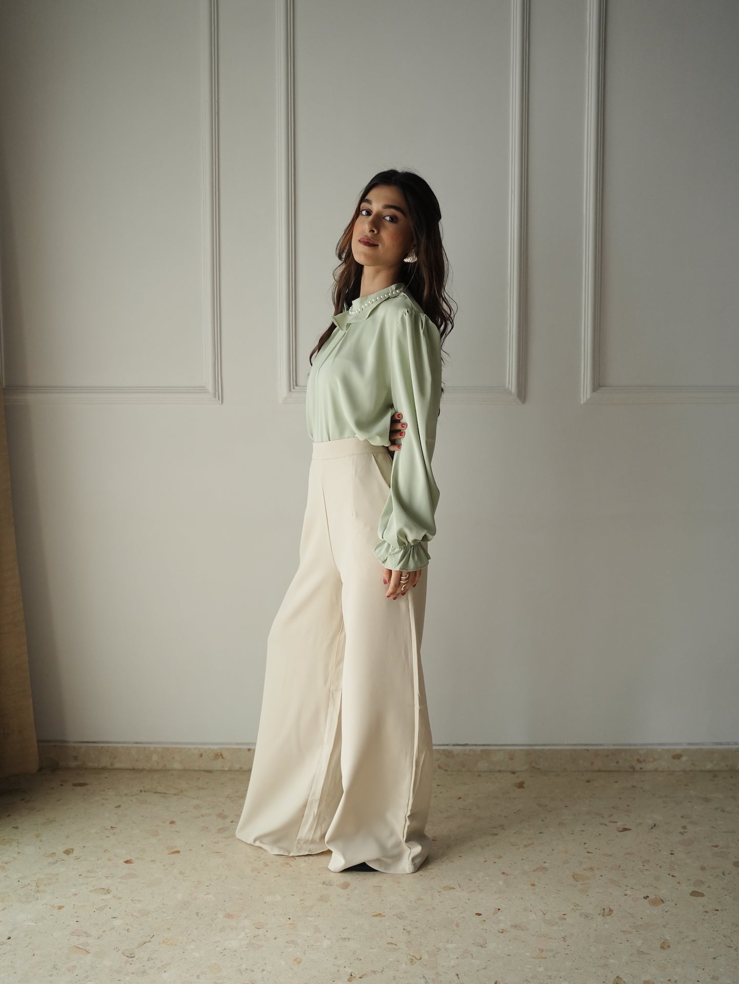 Pista Green Adorn Shirt