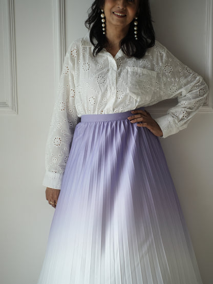 White Laser Cut Shirt