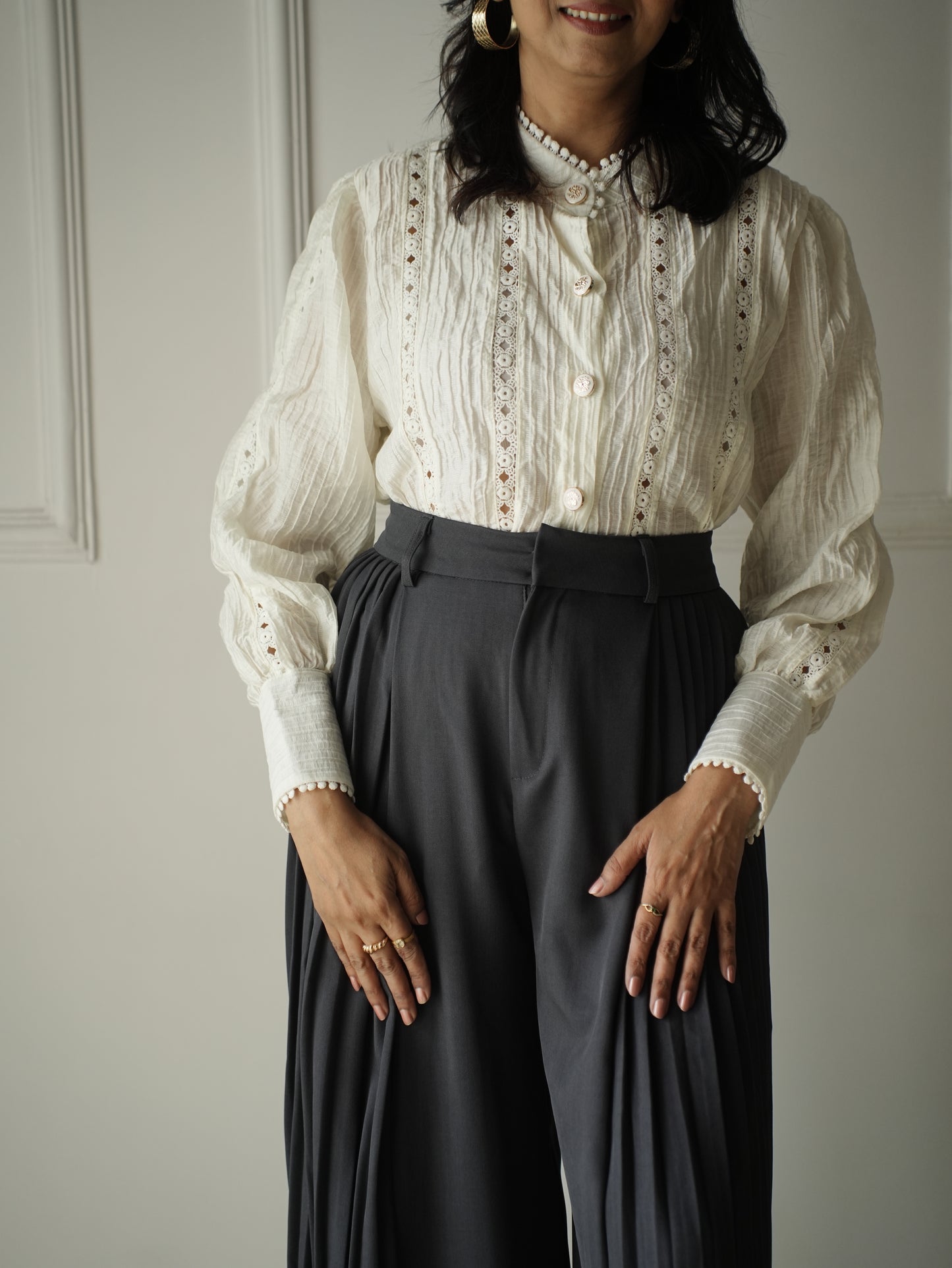 Cream Buttoned Shirt