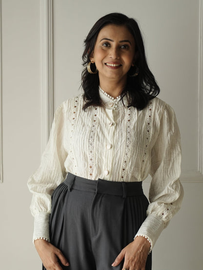 Cream Buttoned Shirt
