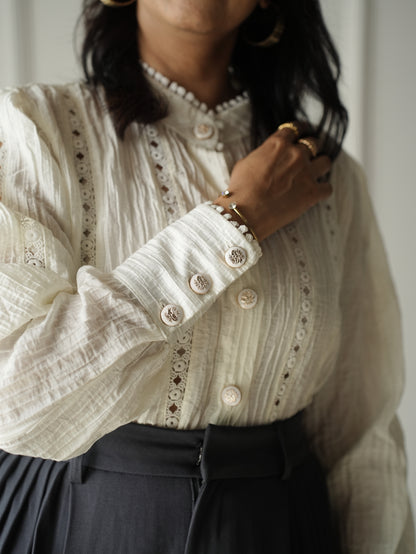 Cream Buttoned Shirt