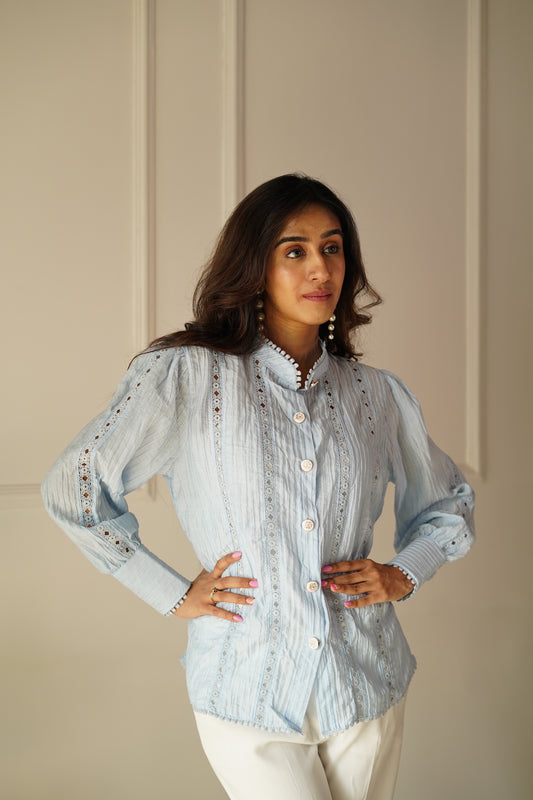 Sky Blue Buttoned Shirt