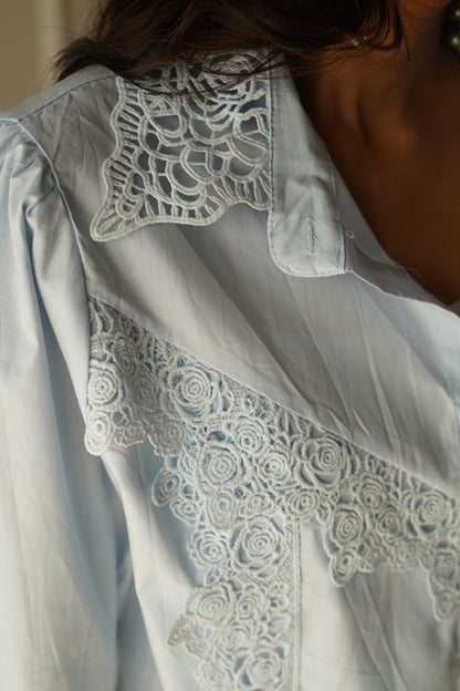 Powder Blue Lace Shirt