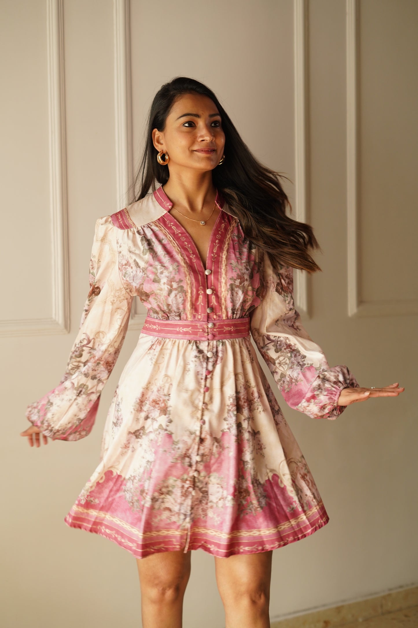 Blush Pink Floral Dress