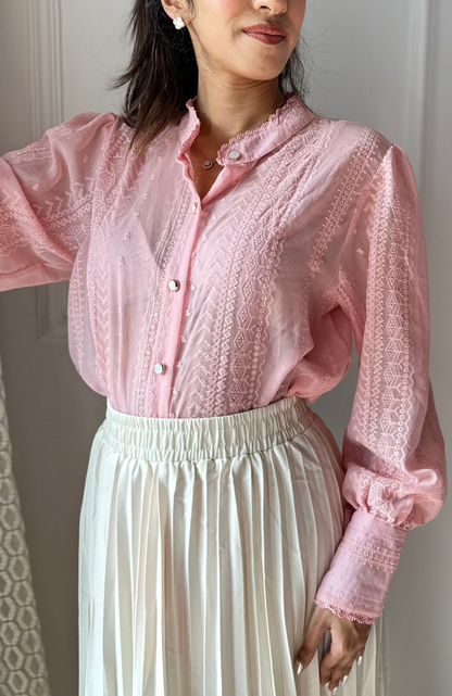 Blush Pink Lace Top